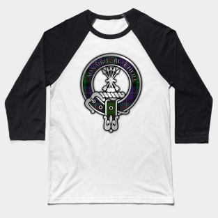 Clan Cameron Erracht Tartan Crest Baseball T-Shirt